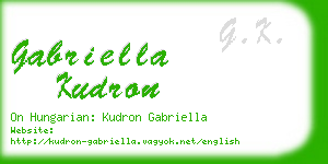 gabriella kudron business card